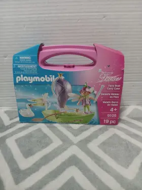 P9105 Playmobil New Fairies / Fairy Boat Carry Case 19 Pc #9105 Sealed