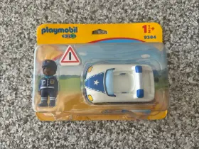 P9384 Playmobil 1.2.3 Set #9384 Police Car With Officer - New