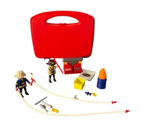 Play5651 Playmobil 5651 City Action Fire Rescue Fireman Chief Hoses Axes Pump Carry Case