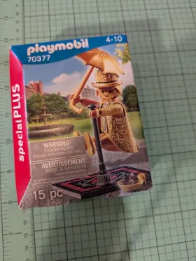Pm70377 Playmobil 70377 Street Performer Special Plus 15 Pcs Gold Umbrella Suit Hat Coin