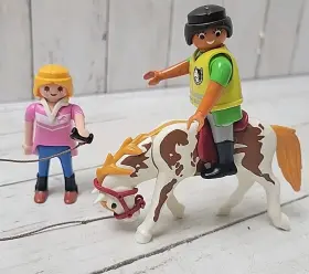 Pm9258 Playmobil Country 9258 Riding Instructor Horse And Student Toy Figurines
