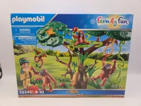 Pmb70345 Playmobil - Orangutans With Tree 70345 49 Pieces Box Damage
