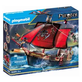 Toy007-cc169 Playmobil 70411 Pirates Large Floating Pirate Ship With Cannon Playset