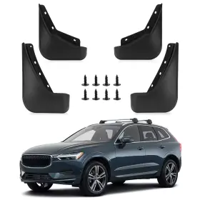 Au-fe0557 Psler Fit For Volvo Xc60 2018-2024 Mud Flaps Set Of 4pcs Black