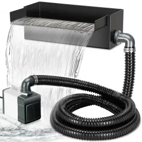 Pulaim 769293045593 Pond Waterfall Kit Includes 12.2 Inch Stainless Steel Spillway