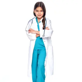 Rauoawby 734914595863 White Lab Coat For Kids - Childrens Doctor Scientist And Chemistr
