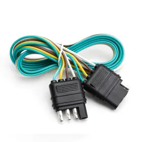 Fnqtj1000 Saihisday 4pin Flat Wire Extension 4 Plug Male And Female Trailer Cable For Led Ta