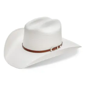 Stetson Ssmxmom69408-7 3-8 Stallion 100x Maximo Cognac Straw Cowboy Hat 7 3/8 White