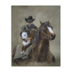 At-688 Stupell Industries Cn 24x30 Ranch Cowboy Western Horse Canvas Wall Art Design By Pam