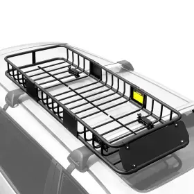 Xcar 926742752608 64 Inch X 23 X4 Skinny Roof Basket Cargo Carrier - Heavy Duty Steel Rooftop