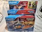 Playmobil 70491 Coastal Fire Mission, 70463 Heist Getaway, 70489 Shark Attack New. Price: $50.00.