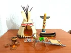 Playmobil Indian Lot Tipi Totem Canoe Drum Horse Stretcher 3870 Used. Price: $77.23.
