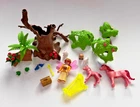 Playmobil 5762 Unicorn Magical Forest Fairy Owl Rabbit Pink Mom Baby Harp Wand Used. Price: $17.00.