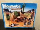 Playmobil Western 5250 Outlaw Hideout Set (2012) Brand New Sealed Worn Box. Price: $49.95.