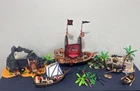 Playmobil Skull Pirate Ship Lot 100+ Pieces 6 Different Sets (incomplete) Used. Price: $300.00.