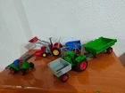 Playmobil Lot Of Tractors Trailers Farmer Vehicles Used. Price: $53.97.