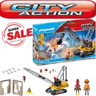 Playmobil 70442 Aaction City Cable Excavator With Building Section New Boxed !!. Price: $220.00.