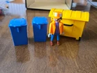 Playmobil Vintage Sanitation Worker W/bins 7860 No Box. Used. Price: $20.00.