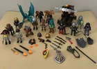 Playmobil Knights Castle Dragon Cannon Weapons Gladiator Medieval Times Toy Set Used. Price: $89.99.