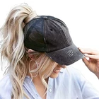 Eohak Distressed Ponytail Hats Baseball For Women Messy-bun 7-7 3/8 Black New. Price: $18.19.
