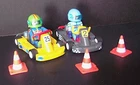 2016 Playmobil City Action Go Kart Figures Yellow & Red Racers W/cones Used. Price: $30.00.