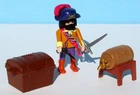 Playmobil 3863 3913 Pirate Captain Silversword & Treasure Chest Trunk Eagle Lid Used. Price: $15.00.