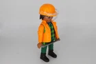 Playmobil Man Male Adult Figure 2014 Construction Worker Lumberjack Helmet Euc Used. Price: $16.99.