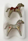 2 Vtg Playmobil Native American Western Indian Set 3731 - Gray Horses & Saddle Used. Price: $10.00.