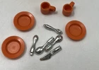 Playmobil 1900 Victorian Series 1989 Kitchen Dishes #5322 Orange Used. Price: $13.15.