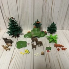 Playmobil Forest Wildlife Set 3006 Foxes Boars Deer Squirrels Birds Trees Used. Price: $44.99.