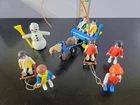 Playmobil 3391, 3393 - 7 Figures, Snowman, Sled, Horse, And Sleds 1981 Used. Price: $34.95.
