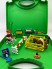 Playmobil 5893 Pony Farm Horse Jockeys W/ Carrying Case - Complete Set Used. Price: $15.00.