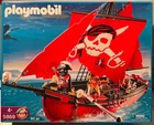 Vinage Playmobil 5869 Red Corsair Pirate Ship - New Original Factory Sealed Box. Price: $145.00.