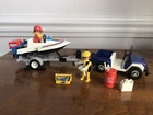 Vintage Playmobil Blue Jeep And Speedboat Racing #3198 Used. Price: $39.95.
