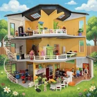 Playmobil 9266 Modern Dollhouse W/ Floor Extension And Lots Of Furniture Figures Used. Price: $299.99.