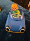 Playmobil 1.2.3 6758 Mom And Blue Yellow Car With Head Light Eyes Used. Price: $15.00.