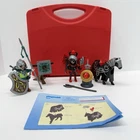 Playmobil 5890 Carrying Case Dueling Knights Horse Weapons Shields Medieval Used. Price: $27.00.