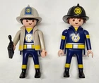 Playmobil 1997 Firefighter Lot Chief & Fireman Figures Helmets Radio Used. Price: $8.09.