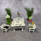 Playmobil 5323 Victorian Mansion Patio Furniture- Incomplete Light Yellowing Used. Price: $40.00.