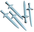 Playmobil X5 Grey Swords Medieval Knights Roman Vikings Roosters Used. Price: $5.79.
