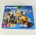 Playmobil 4139 Pirate Treasure Island Set Complete With Box Used. Price: $37.99.