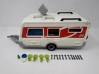 Playmobil Camper Rv Trailer Red White Toy Vehicle W/ Accessories Lot Used. Price: $27.99.
