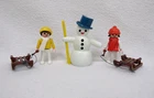 Playmobil Geobra Snowman Children Sleds 3393 Vtg Set Winter Sledding Used. Price: $25.00.