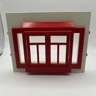Vintage 1997 Playmobil 3885 Fire Station Wall With Red Windows Replacement Piece Used. Price: $9.99.