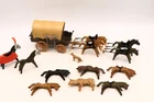 Rare 1970S Geobra Playmobil Covered Wagon W/ 11 Horses Yokes Armor Tools Ox! Used. Price: $49.99.