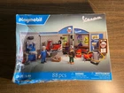 Playmobil 71620 - Piaggio Vespa Scooter Workshop Garage. Crumpled Box. Used. Price: $45.00.
