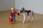 Playmobil 4949 Multi Sport Teen Girl With Horse, Tennis, Soccer, Golf Used. Price: $10.00.