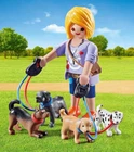 Playmobil Special Plus Set 70883 Dog Walker Sitter With Four Puppies New No Box. Price: $28.92.