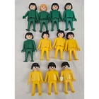 Vtg Playmobil Geobra 1974 Figures Lot 11 Green Yellow Fixed Hands Klicky Early Used. Price: $34.00.