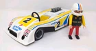 Vintage 1979 Playmobil 3738 White Racing Car Figure And Helmet - Missing Parts Used. Price: $29.33.